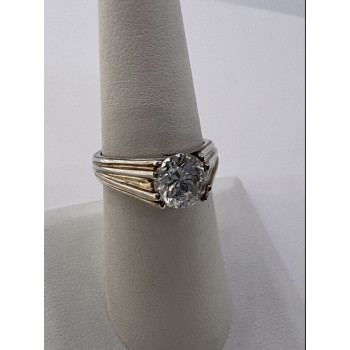 925 Sterling Silver & CZ Ring Size 6.5