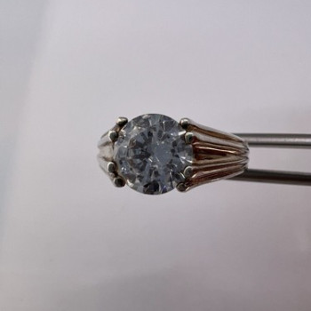 925 Sterling Silver & CZ Ring Size 6.5