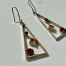 925 Sterling Silver Hessonite & Heliodor Earrings