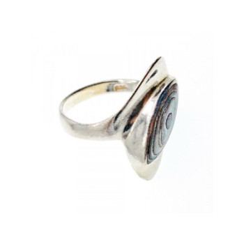 925 Sterling Silver Haliotis Ring Size 6.5