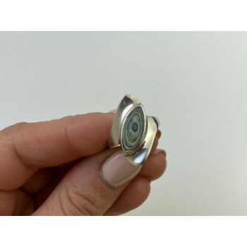 925 Sterling Silver Haliotis Ring Size 6.5
