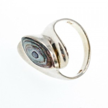 925 Sterling Silver Haliotis Ring Size 6.5