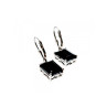 925 Sterling Silver Black Agate Earrings