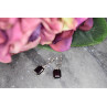 925 Sterling Silver Black Agate Earrings