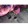 925 Sterling Silver Black Agate Earrings