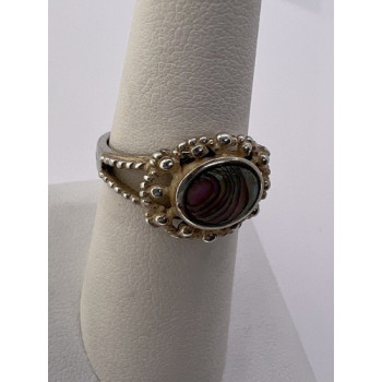 925 STERLING SILVER MOTHER OF PEARL RING SIZE 6.5