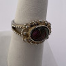 925 Sterling Silver Mother of Pearl Ring Size  6.5