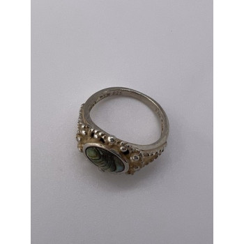 925 STERLING SILVER MOTHER OF PEARL RING SIZE 6.5