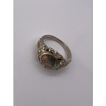 925 STERLING SILVER MOTHER OF PEARL RING SIZE 6.5