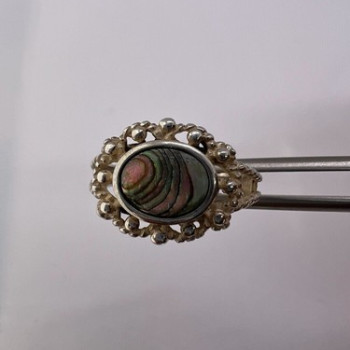 925 Sterling Silver Mother of Pearl Ring Size  6.5