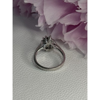 925 Sterling Silver Dark Blue & White Sapphire Ring Size 9 ; 7 ; 6.5