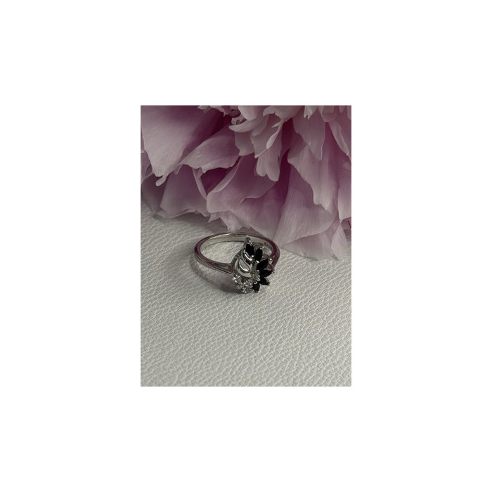 925 Sterling Silver Dark Blue & White Sapphire Ring Size 9 ; 7 ; 6.5