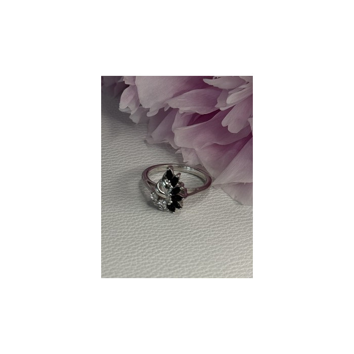 925 Sterling Silver Dark Blue & White Sapphire Ring Size 9 ; 7 ; 6.5