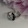 925 Sterling Silver Dark Blue & White Sapphire Ring Size 9 ; 7 ; 6.5