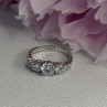 Shiny 925 Sterling Silver CZ Ring Size 7