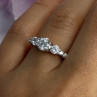 Shiny 925 Sterling Silver CZ Ring Size 7