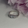 Shiny 925 Sterling Silver CZ Ring Size 7
