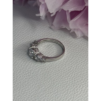 Shiny 925 Sterling Silver CZ Ring Size 7