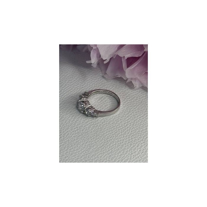 Shiny 925 Sterling Silver CZ Ring Size 7