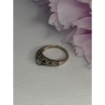 925 Sterling Silver Diamond Ring Size 6