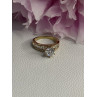 925 Sterling Silver Gold Plated CZ Ring Size 7