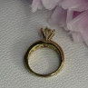 925 Sterling Silver Gold Plated CZ Ring Size 7