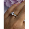 925 Sterling Silver Gold Plated CZ Ring Size 7