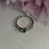 925 Sterling Silver Topaz Ring Size 8.5