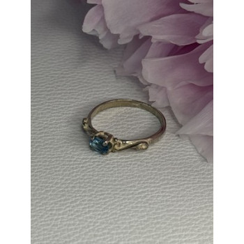 925 Sterling Silver Topaz Ring Size 8.5