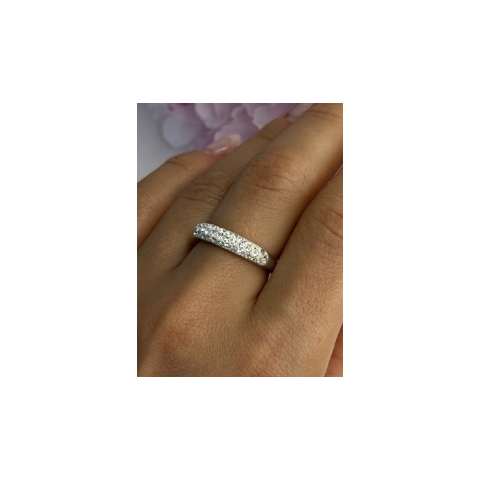 Classy 925 Sterling Silver CZ Ring Size 7.5