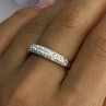 Classy 925 Sterling Silver CZ Ring Size 7.5