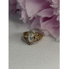 925 Sterling Silver Gold Plated CZ Ring Size 5