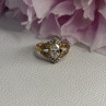 925 Sterling Silver Gold Plated CZ Ring Size 5