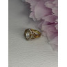 925 Sterling Silver Gold Plated CZ Ring Size 5
