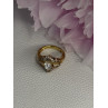 925 Sterling Silver Gold Plated CZ Ring Size 5