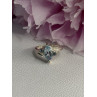 925 Sterling Silver Topaz Ring Size 7.5