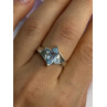 925 Sterling Silver Topaz Ring Size 7.5
