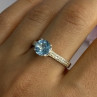 Beautiful 925 Sterling Silver Topaz Ring Size 10