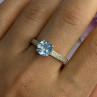 Beautiful 925 Sterling Silver Topaz Ring Size 10