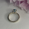 Beautiful 925 Sterling Silver Topaz Ring Size 10
