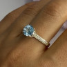 Beautiful 925 Sterling Silver Topaz Ring Size 10