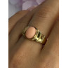 925 Sterling Silver Gold Plated Coral Ring Size 9