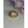 925 Sterling Silver Gold Plated Coral Ring Size 9