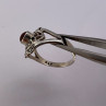 925 Sterling Silver Amber & Marcasite Ring Size 7