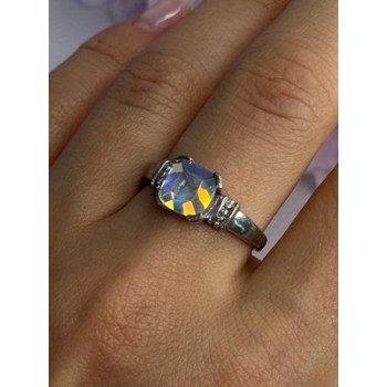925 Sterling Silver CZ Ring Size 9