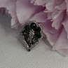 925 Sterling Silver Sapphire & CZ Ring Size 7.5