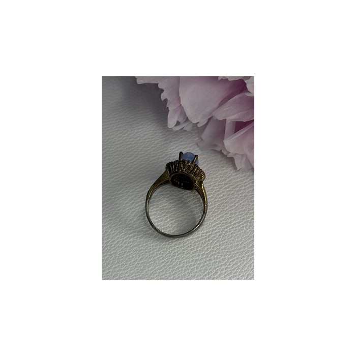 925 Sterling Silver Crystal & CZ Ring Size 9