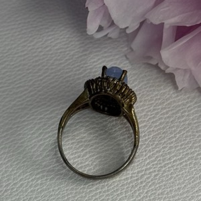925 Sterling Silver Crystal & CZ Ring Size 9