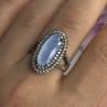 925 Sterling Silver Crystal & CZ Ring Size 9