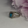 925 Sterling Silver Turquoise Ring Size 7.5